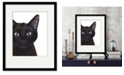 Courtside Market Cat, Portrait of Gus 16" x 20" Framed and Matted Art